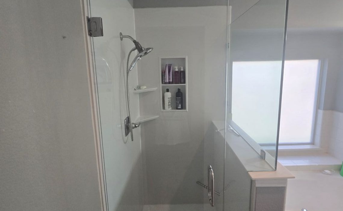 shower remodel for Michelle's denton home